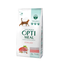 Сухий корм для стерилізованих котів Adult Cat Sterilised Beef and Sorghum з яловичиною та сорго 1,5 кг Optimeal