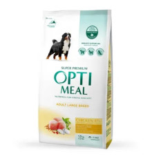 OPTIMEAL корм для собак сухих великих порід з куркою 1.5 кг
