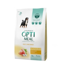 OPTIMEAL корм для собак сухий великих порід з куркою 4 кг