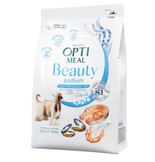 Сухий корм для собак для догляду за шерстю та зубами Beauty Podium Shiny Coat and Dental Care з морепродуктами 4 кг Optimeal