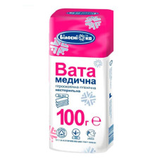 Вата 100 г зигзаг нестерильна