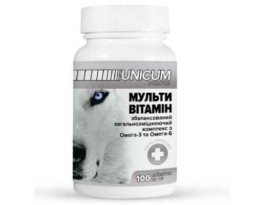 Таблетки для собак Unicum Premium Мультивітамін №100 Unicum