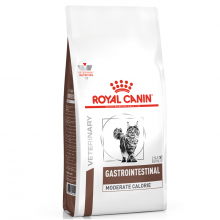 Сухой корм для котов Gastrointestinal Moderate Calorie Feline при панкреатите и пищевых  расстройствах 1 кг Весовой Royal Canin 