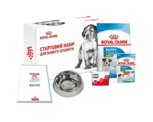 Корм для щенков мелких пород Mini Puppy с птицей  Стартовый набор Royal Canin