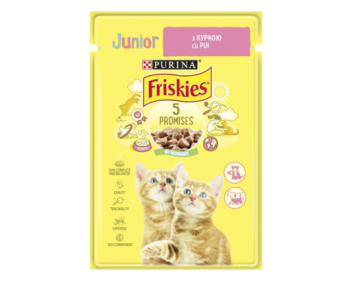 Корм для котят Frieskies Junior с курицей в подливе 85 г Purina