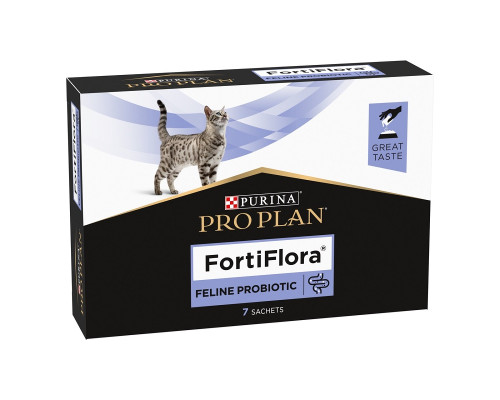 Порошок для котов и котят Пробиотик Proplan Fortiflora Cat для поддержания микрофлоры ЖКТ 1 г №7 Purina Pro Plan