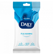 Серветки вологі Aquamarine універсальні 15 шт Daily Fresh