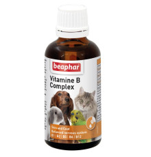 Краплі для котів собак гризунів і птахів Vitamine B Complex вітамінна кормова добавка 50 мл Beaphar