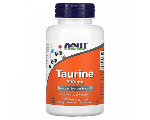 Таблетки Taurine 500 мг витаминизировання диетическая добавка №100 Now Foods