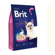 Корм для дорослих котів Брит курица Brit Premium by Nature Cat Adult Chicken  1,5кг