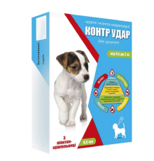 Краплі на холку Контр Удар для цуценят 0,5-2 кг № 3 Круг