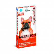 МЕГА Стоп ProVet капли для собак 4-10 кг  4 штуки в упаковке  Природа