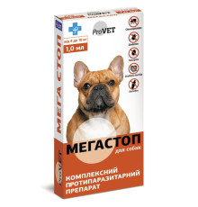 Краплі для собак 4-10 кг МегаСтоп 1 мл №4 ProVet