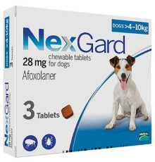 Таблетки жувальні для собак 4-10 кг NexGard від бліх і кліщів №3 Merial