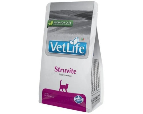 Сухой корм для кошек Vet Life Struvite для растворения струвитных уролитов 400 г Farmina