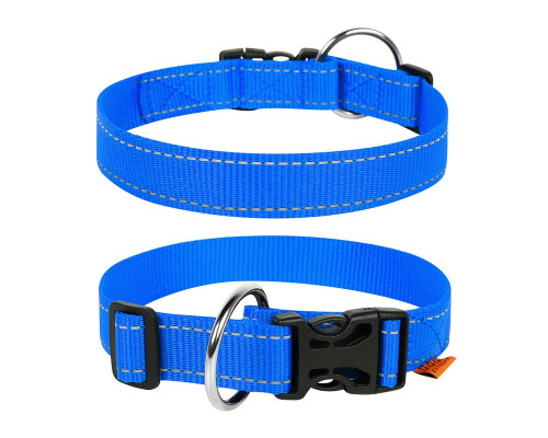 Нашийник для собак Dog extreme нейлоновий регульований Ш 20 мм Д 25-40 см блакитний Collar