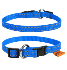 Нашийник для собак Dog extreme нейлоновий регульований Ш 14 мм Д 23-35 см блакитний Collar