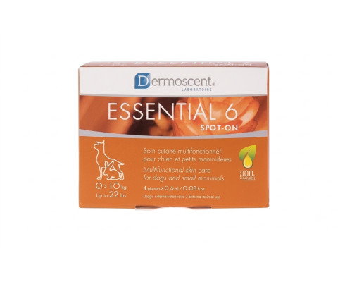 Капли для собак Dermoscent Essential 6 spot-on для ухода за кожей и шерстью малых пород 0-10 кг 4 шт ( под заказ 3 рабочих дня)