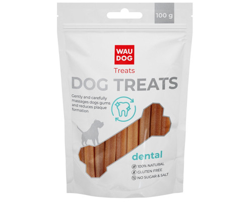Лакомства для собак Waudog Treats Стоматологическая палочка со вкусом трески 100 г Collar