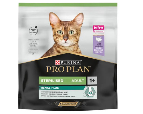 Сухий корм для стерилізованих котів Sterilised Adult Renal Plus з індичкою 400 г Purina