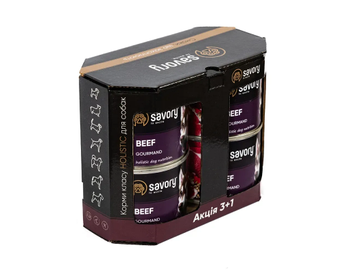 Корм для собак 3+1 консерва Сейвори SAVORY индейка 100 г 55021
