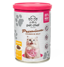 Корм для дорослих котів Pet Chef шматочки курки в желе 415 г Pet Chef