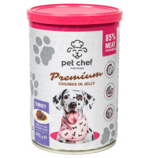 Корм для дорослих собак Pet Chef шматочки індички в желе 415 г Pet Chef