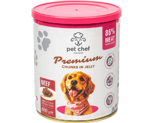 Корм для взрослых собак Pet Chef паштет с говядиной 800 г Pet Chef