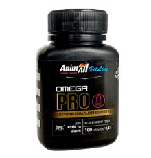 Таблетки для котів і кішок VetLine Omega PRO 0,5 г вітамінний комплекс №100 AnimAll
