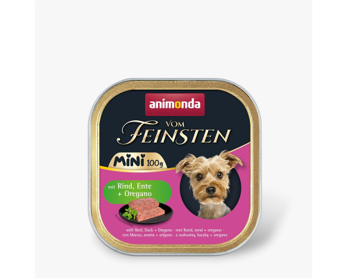 Корм для собак мини Vom Feinsten Adult  Mini   с говядиной,уткой и орегано  150 г Animonda