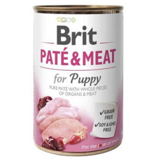 Корм для цуценят Pate and Meat Puppy паштет з куркою та індичкою 400 г Brit
