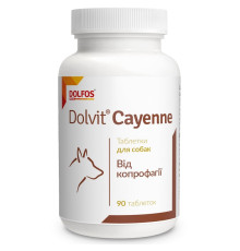 Таблетки для собак Dolvit Cayenne дієтична добавка при копрофагії №90 Dolfos