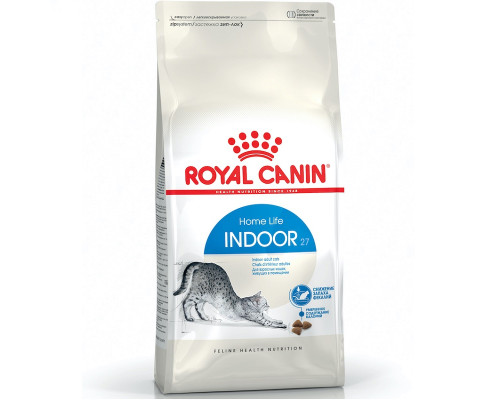 Сухой корм для котов живущих в помещении Indoor 27 с мясом птицы 2 кг Royal Canin