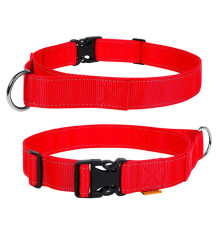 Нашийник для собак Dog Extreme нейлоновий з ручкою Ш 40 мм Д 55-75 см червоний Collar