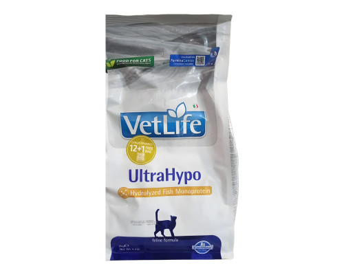 Сухой корм для кошек Фармина Farmina Vet Life UltraHypo при пищевой аллергии 2 кг