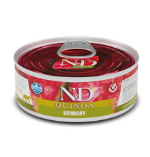 Вологий корм для котов Фармна Farmia N&D QUINOA URINARY, DUCK & CRANBERRY ADULT для проф. сечокам'яної хвороби, качка, кіноа, журавлина та ромашка, 80 г 