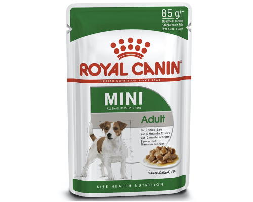 Корм для собак дрібних порід Mini Adult шматочки в соусі 85 г Royal Canin