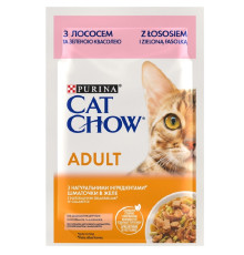 Корм для котів Cat Chow Adult з лососем та зеленою квасолею в желе 85 г Purina