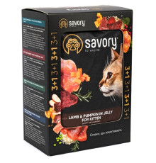 Корм д/кот Сейвори 3+1 SAVORY пауч баранина з тиквою в желе 4*85 г Savory 