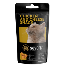 Ласощі для котів Сейвори SAVORY  Гурман із Куркою та Сиром 60г Savory