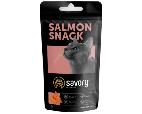 Лакомство для котов Сейвори SAVORY подушечки гурман с лососем 60 г Savory