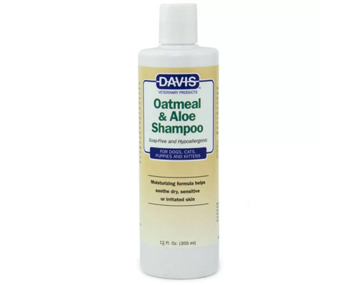 Шампунь для животных без мыла Гипоаллергенный Davis Oatmeal Aloe 355 мл