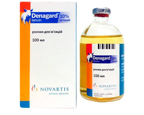 Раствор для инъекций Денагард 10% антибактериальный препарат 100 мл Novartis