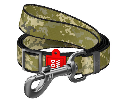 Повідець для собак Waudog Nylon Мілітарі нейлоновий регульований Ш 20 мм Д 152-183 см Collar