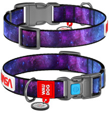 Нашийник для собак Waudog nylon NASA21 нейлоновий c QR-паспортом Ш 20 мм Д 28-40 см Collar