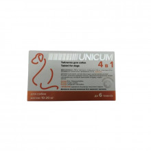 Таблетка д/соб Unicum 4 в 1 (від бліх, кліщів, гільмінтів, з пробіотіком)10-20кг/UN-111								