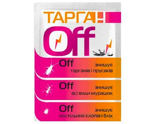 Порошок Тарган Off dry от тараканов блох муравьев постельных клопов 2 г Агро Протекшн
