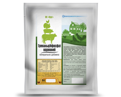 Порошок Трикальцийфосфат кормовая минеральная добавка 15 кг Круг