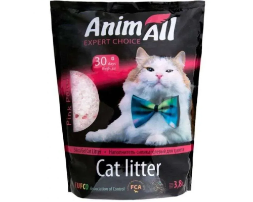 Наполнитель для кошачьих туалетов силикагель Розовый лепесток 3,8 л AnimAll