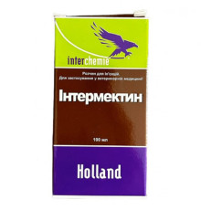 Розчин для ін'єкцій Інтермектин 1% 1 флакон 100 мл Interchemie